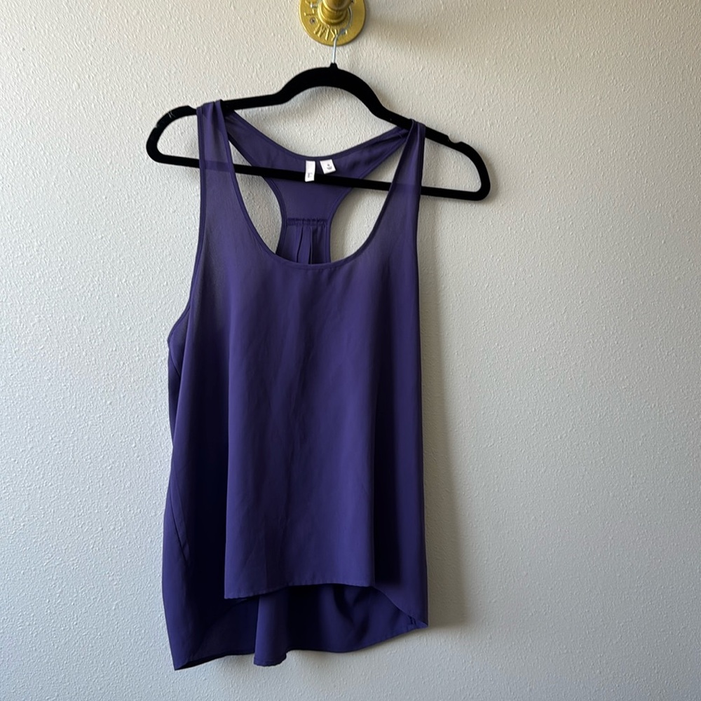 Women’s purple blousy tank top, size medium